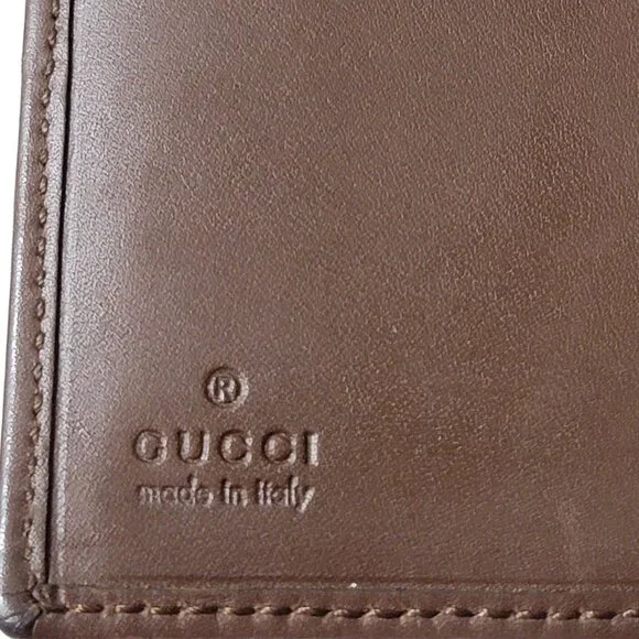 Gucci GG Monogram Canvas Planner / Agenda Brown Leather Trim Made in Italy - Picture 5 of 8